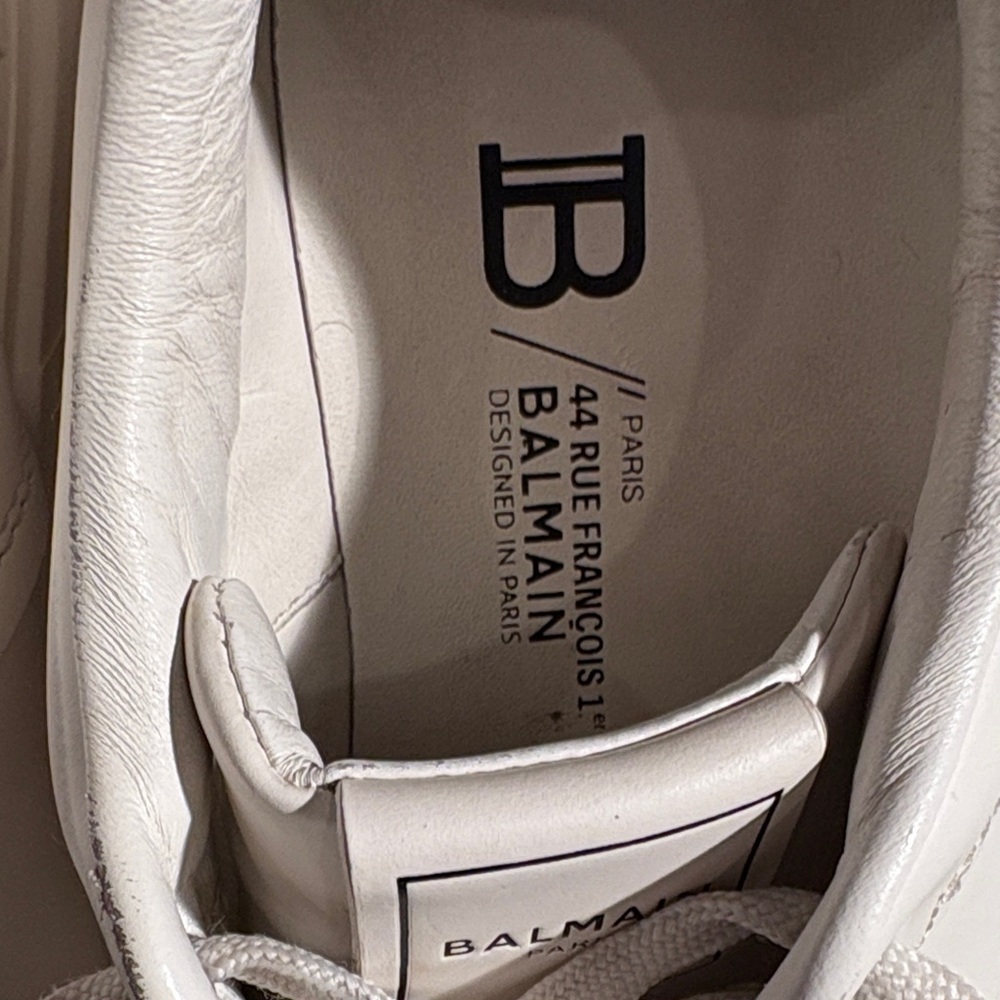 Balmain Men's Off-White Sneakers - Picture 4 of 6